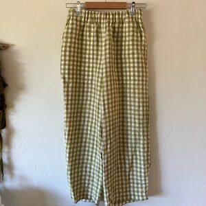 NPL PUGLIA Pants in Lime Gingham
